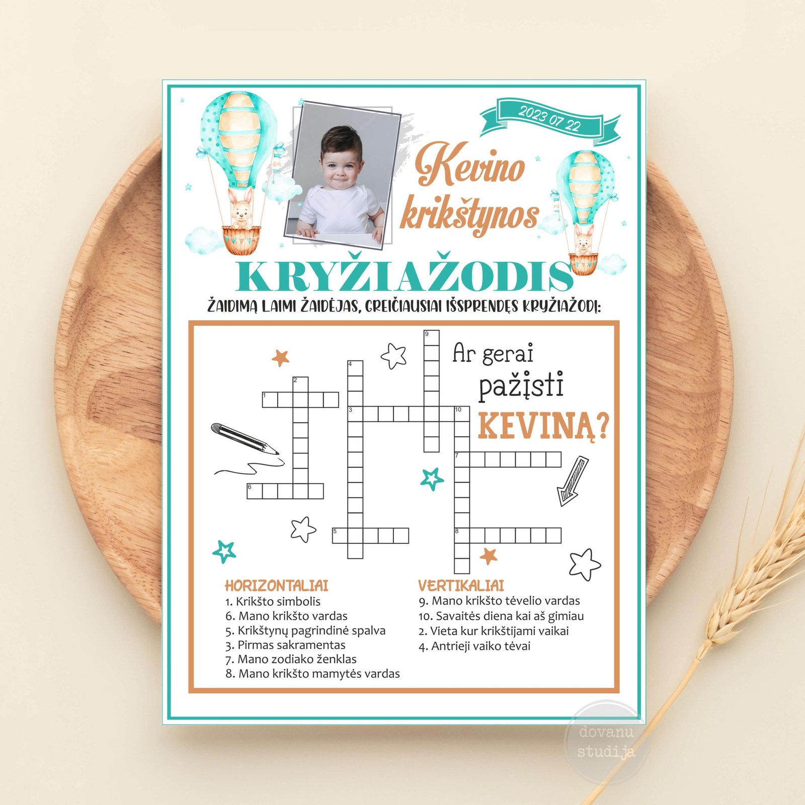 ZUIKIO ORO BALIONAS KRYŽIAŽODIS