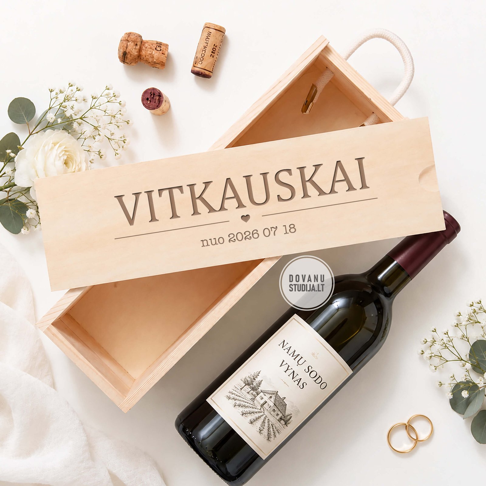 VYNO DĖŽĖ VESTUVĖS 011